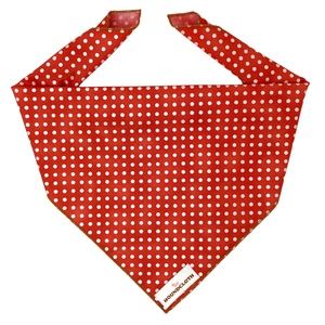 Coral Dot Dog Bandana